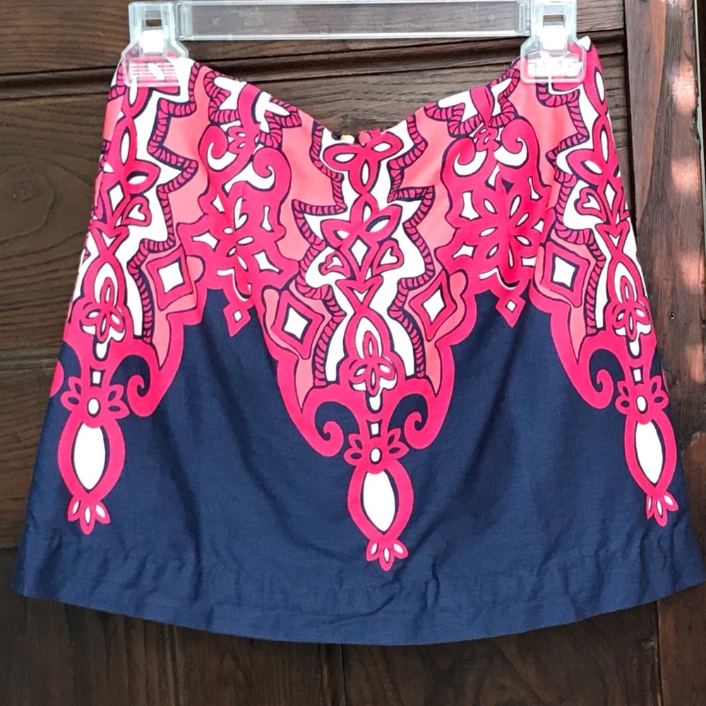 💗💙 Lilly Pulitzer Navy + Pink Mini Skirt! 💙💗